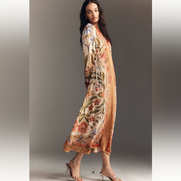 Farm Rio x Anthropologie Long-Sleeve V-Neck
Maxi Dress -Size XS - Picture 3 of 9